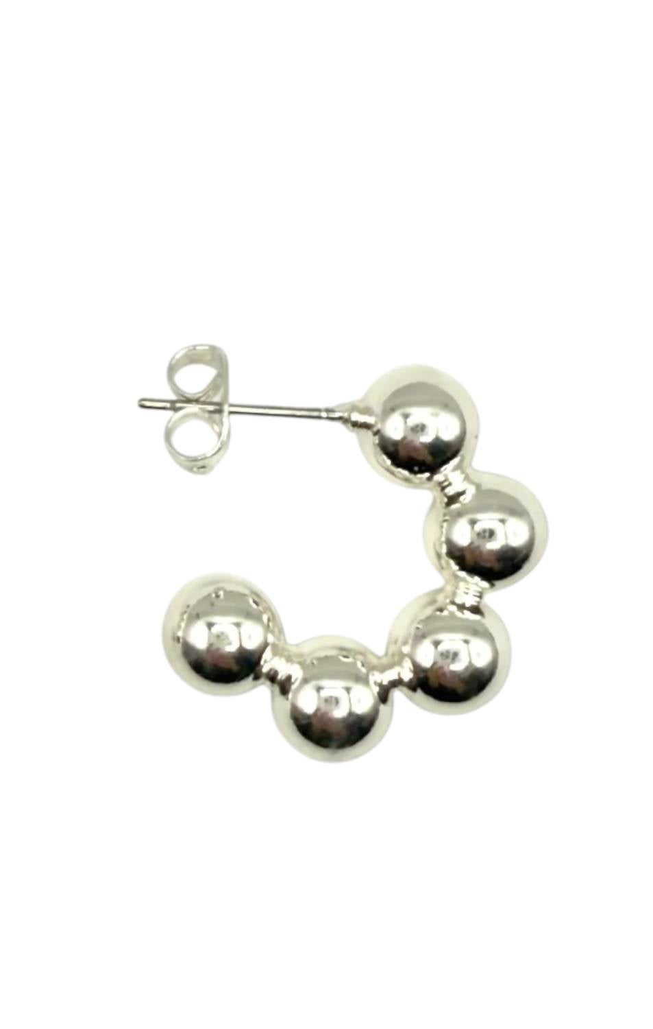 Jagged Halo Jewelry - Women's Orbit Bead Hoop Earrings