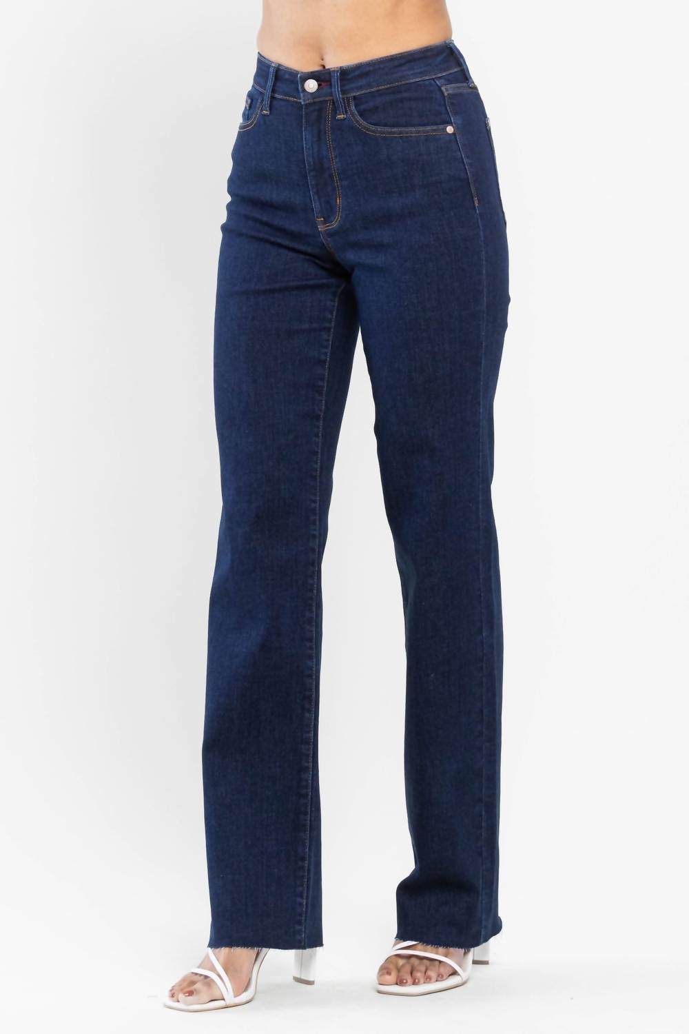 Judy Blue - High Waist Vintage & Back Darts Detail Straight Denim Jeans