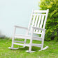 Oversized Rocking Chair with Wood-Texture Outdoor Design