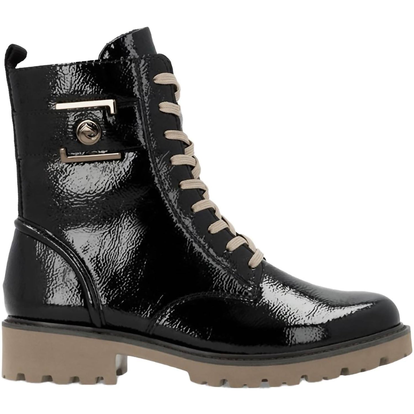 Remonte - Women's Crashlack Patent Leather Lace Up Boots