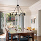 32" Rustic Farmhouse 10-Light Candle Chandelier