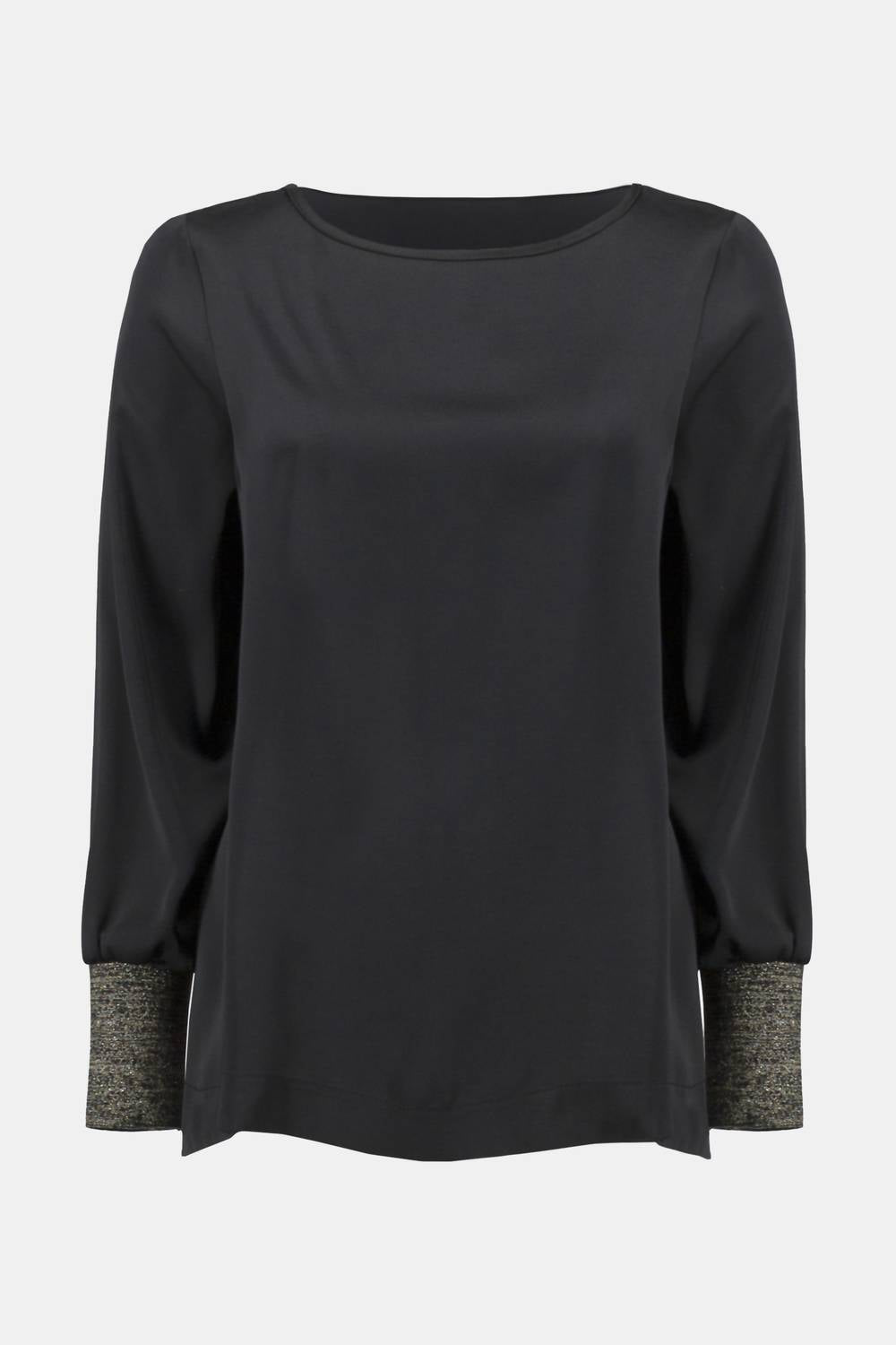 Joseph Ribkoff - Metallic Knit Cuffed Top