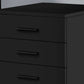 File Cabinet, Rolling Mobile Storage Drawers, Contemporary Office Cabinet