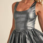 Klesis - Bustier Top Gathered Flare Skirt Mini Dress