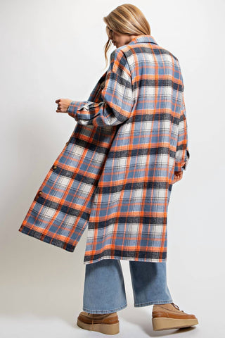 Easel - Plaid Button Down Jacket