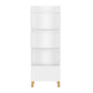 4 Tier Bookcase with Safety Restraint and Storage Cabinet - White