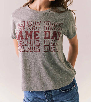 Chaser - Game Day Vintage Style With Maroon Graphic Tee