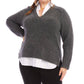 Karen Kane - Plus Size Layered Sweater