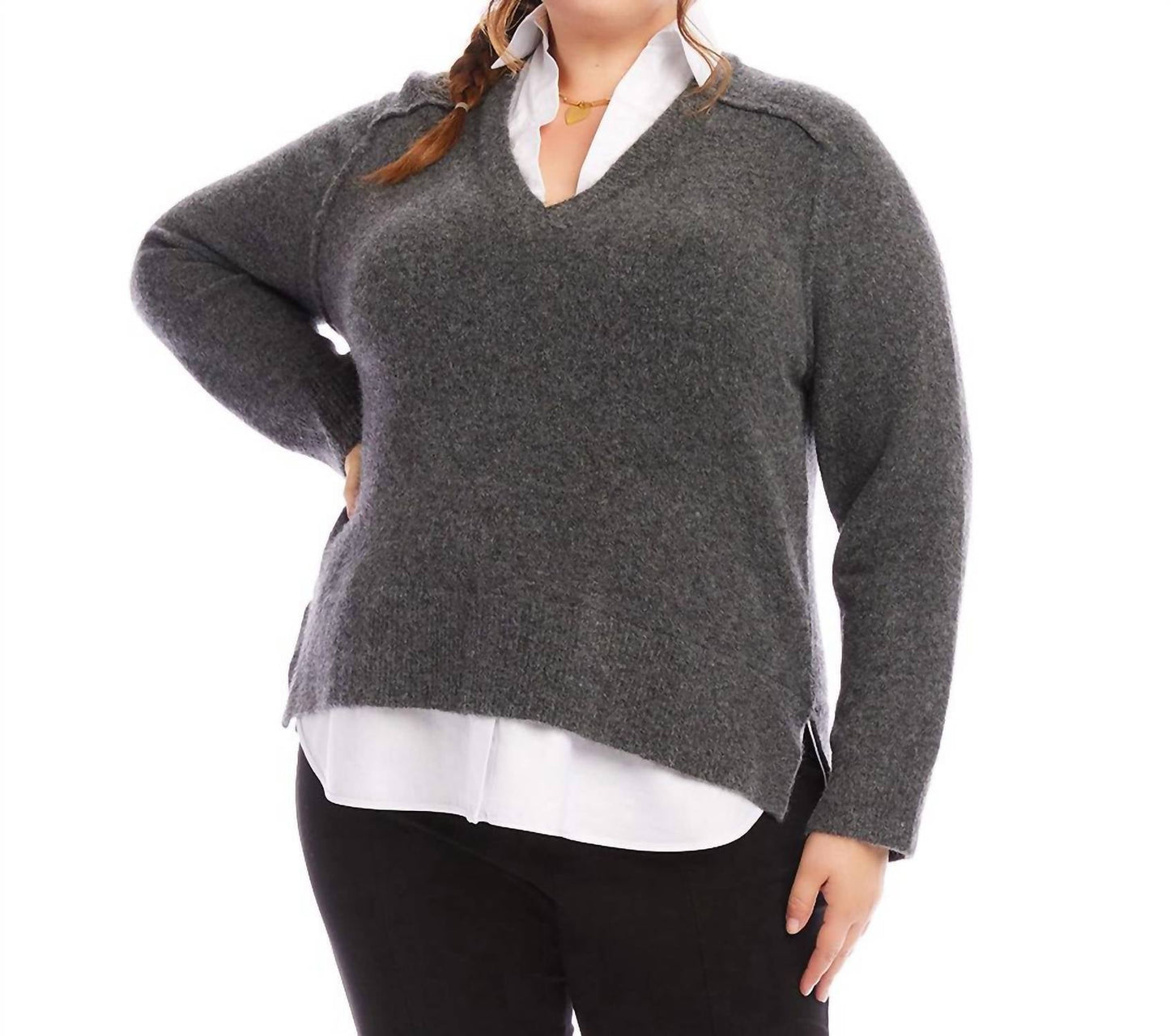 Karen Kane - Plus Size Layered Sweater