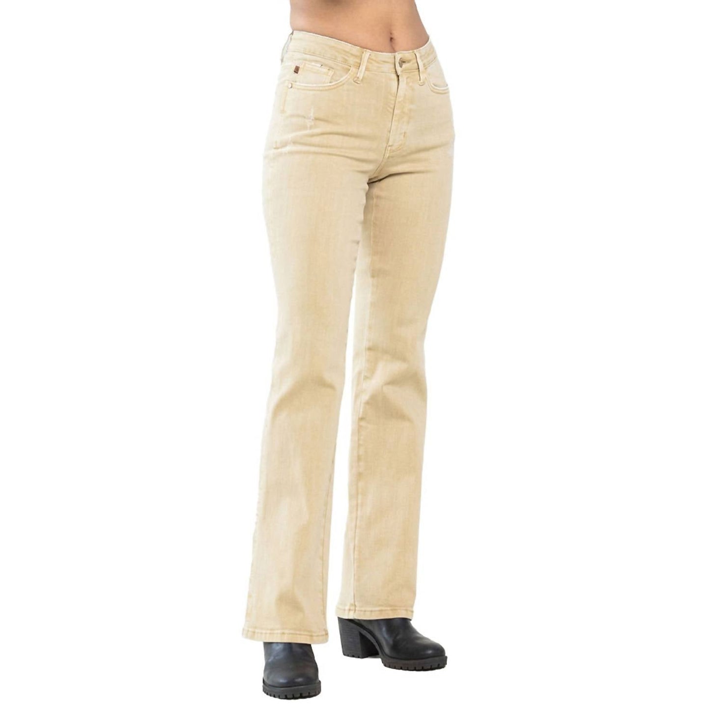 Judy Blue - Mid Rise Garment Dyed Slim Boot Jeans