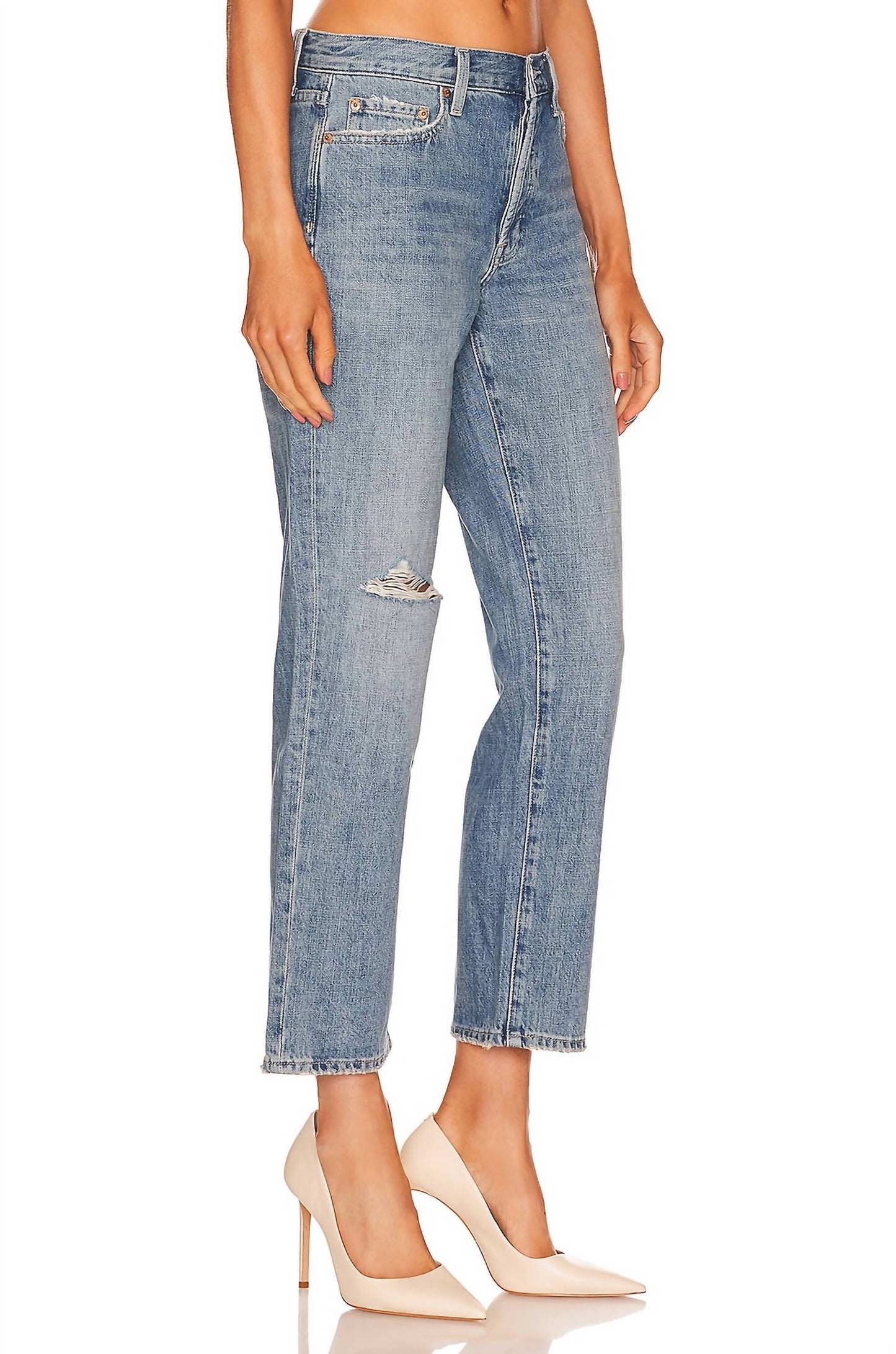 Pistola - Maya Mid Rise Easy Straight Ankle Jeans