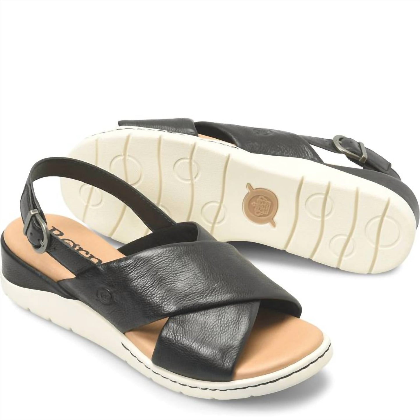 Born - Women's Mia Leather Sling Back Sandals