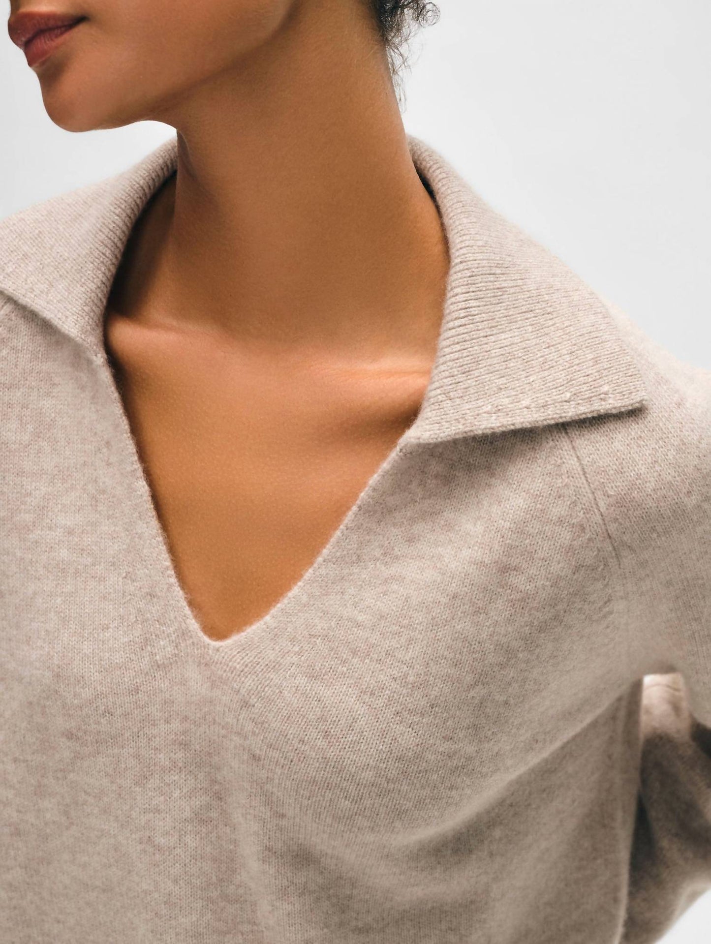 White + Warren - Cashmere Easy Polo Sweater