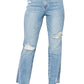 Judy Blue - Rigid Magic Destroyed Straight Leg Jean