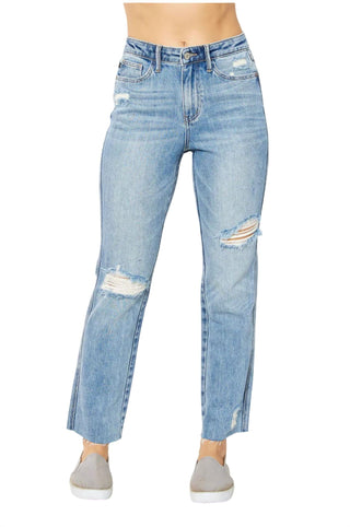 Judy Blue - Rigid Magic Destroyed Straight Leg Jean