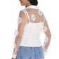 Frank Lyman - 256765U - Sheer Daisy Button Down w/ Cami