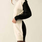 Promesa - Colorblock Knit Belted Mini Sweater Dress