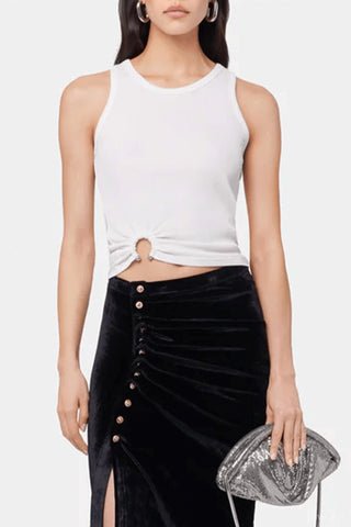 Rabanne - Asymmetric Signature Pierced Tank