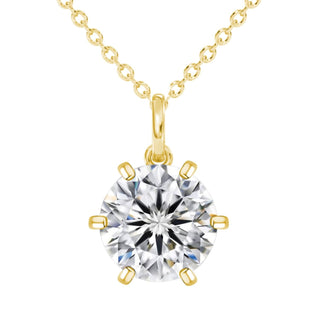 Allyanna Gifts - Women's Moissanite Round Solitaire Necklace