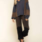 Pol - Stud Detail Balloon Sleeve Top