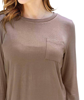 Basic Bae - Luxe Long Sleeve Top With Pockets