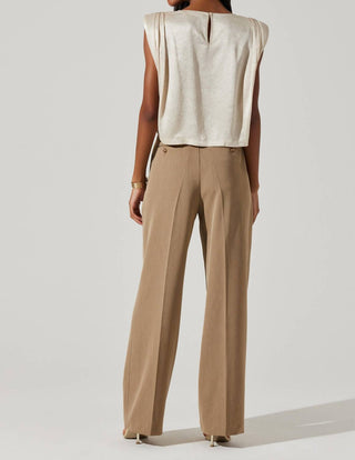 Astr - Isola Cream Silk Top