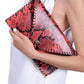 Ana Koutsi - Women's Leather Clutch With Snake Look