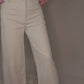 Allie Rose - Suede Laser Cut Wide Leg Pants