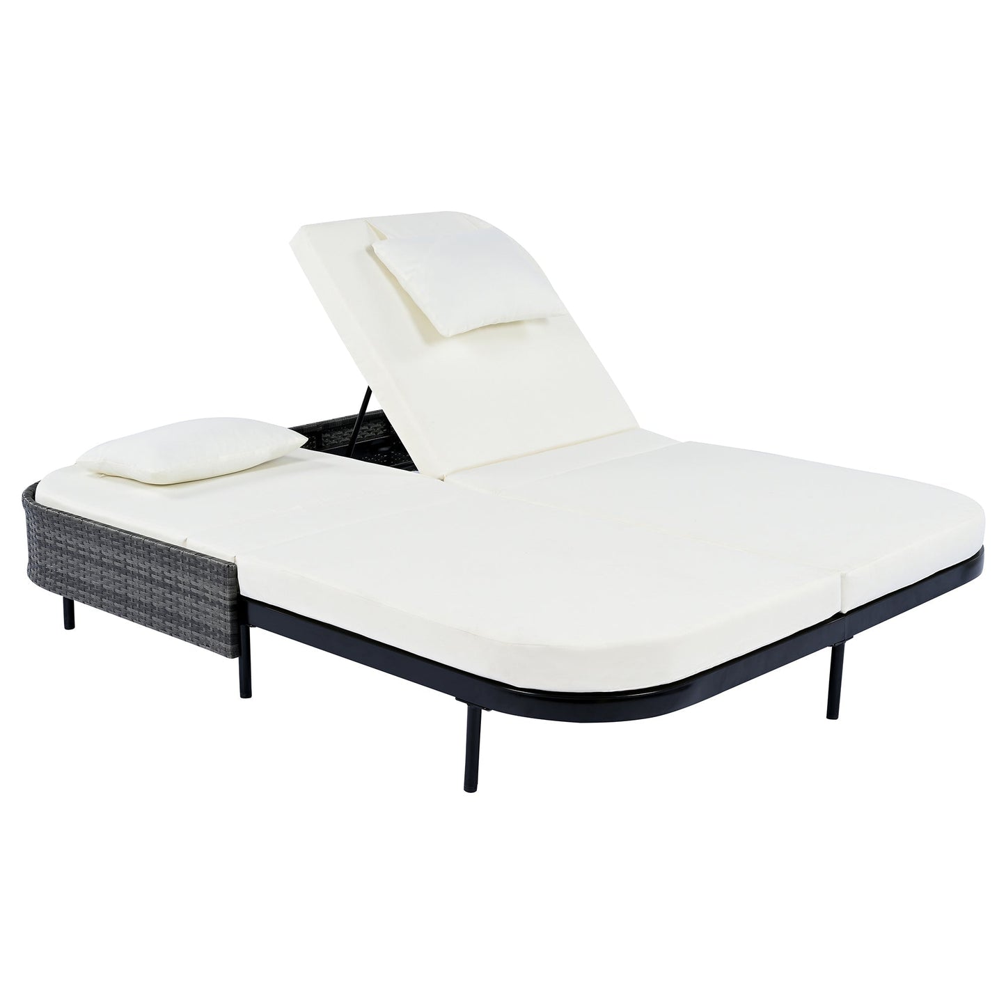 TREXM Outdoor Daybed with Adjustable Backrest