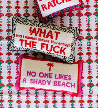 Furbish Studio - Shady Beach Needlepoint Pillow