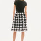 Joseph Ribkoff - Stripe Polka Dot Fit And Flare Dress