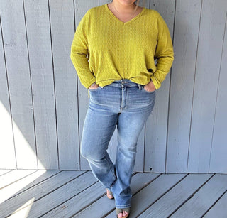 Judy Blue - High Rise Classic Core Contrast Wash Bootcut Jeans