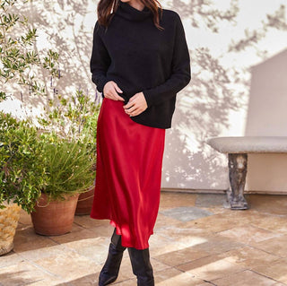 Karen Kane - Satin Bias Cut Midi Skirt