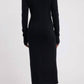 Harbison - Long Sleeve Rib Midi Sweater Dress