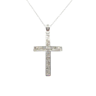 Aamiaa - Women's Cross Natural Diamond Pendant