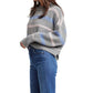 Self Contrast - Pink/blue Striped Rya Sweater
