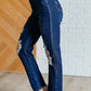 Judy Blue - High Rise Rigid Magic Distressed Straight Jeans