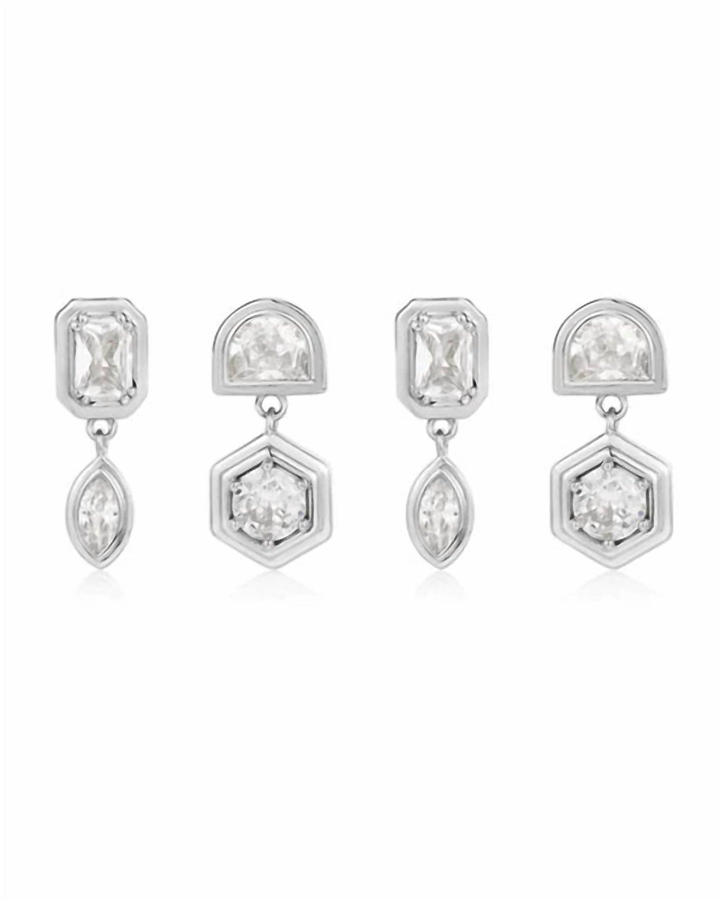 Luv Aj - Women's Star Bezel Studs Set