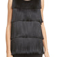 Club Monaco Layered Fringe Sleeveless Top in Black  Size X-Small