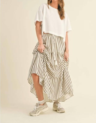 Miou Muse - Stripe & Sway Maxi Skirt