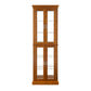 Lighted Curio Cabinet With Adjustable Shelves and Mirrored Back Panel
