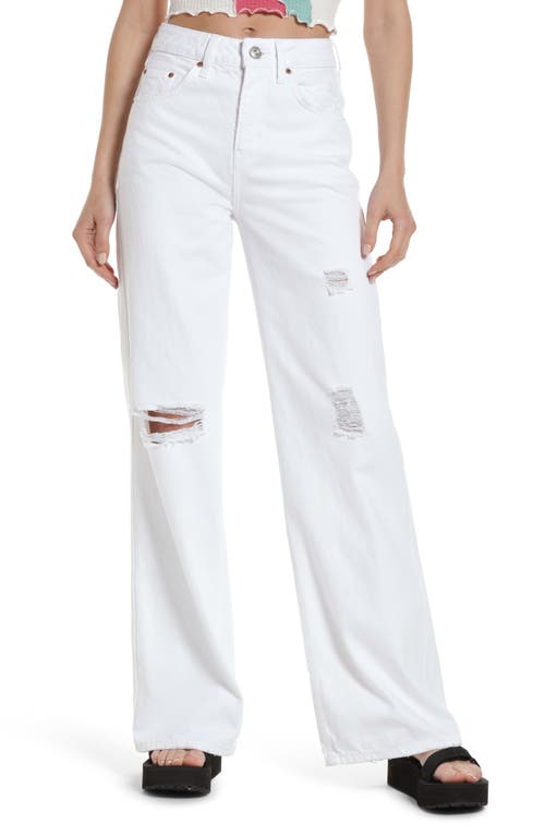 BDG Urban Outfitters High Waist Ripped White Puddle Nonstretch Jeans, Size 26 X 32