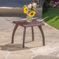 Luminant Outdoor Side Table With Iron Frame - Brown