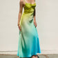 Dress Forum - Satin Ombre Criss Cross Back Dress