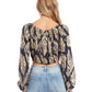 Fifteen Twenty - Lantern Sleeve Crop Top