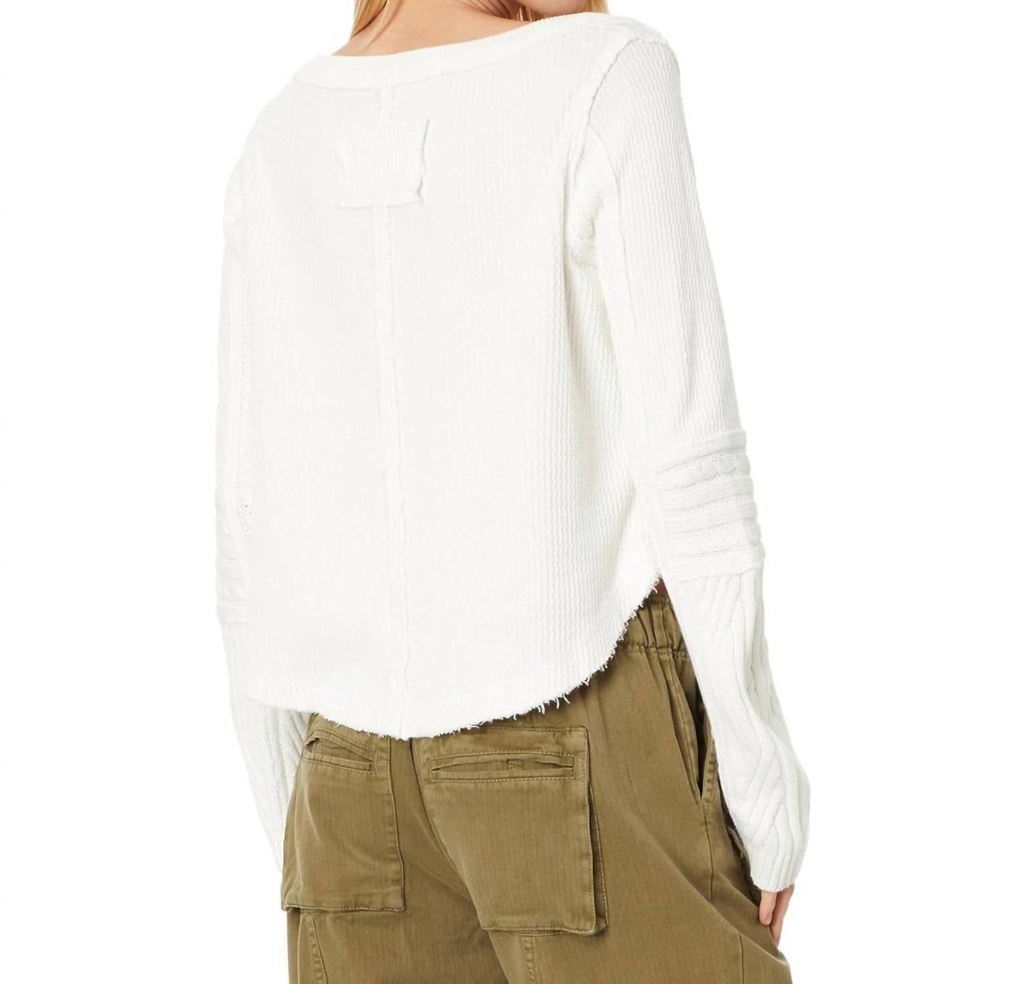 Free People - Swinging Cable Cuff Sweater