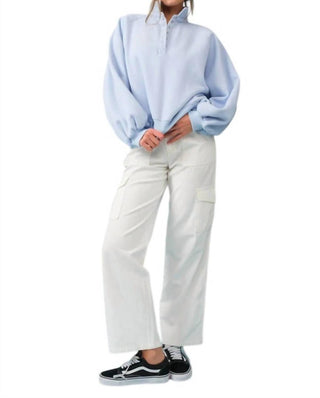 Papermoon - Piper Snap Button Collared Pullover Sweatshirt