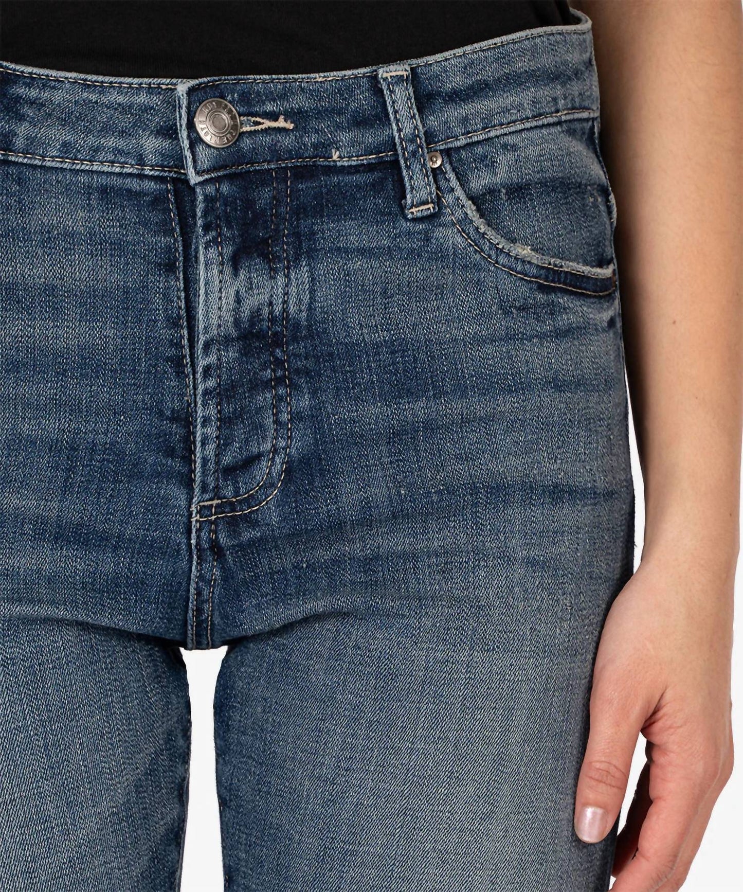 Kut From The Kloth - Elizabeth High Waist Crop Straight Leg Jeans