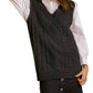 Umgee - Cable V-neck Sweater Vest