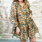 Entro - Floral Print Tiered Dress